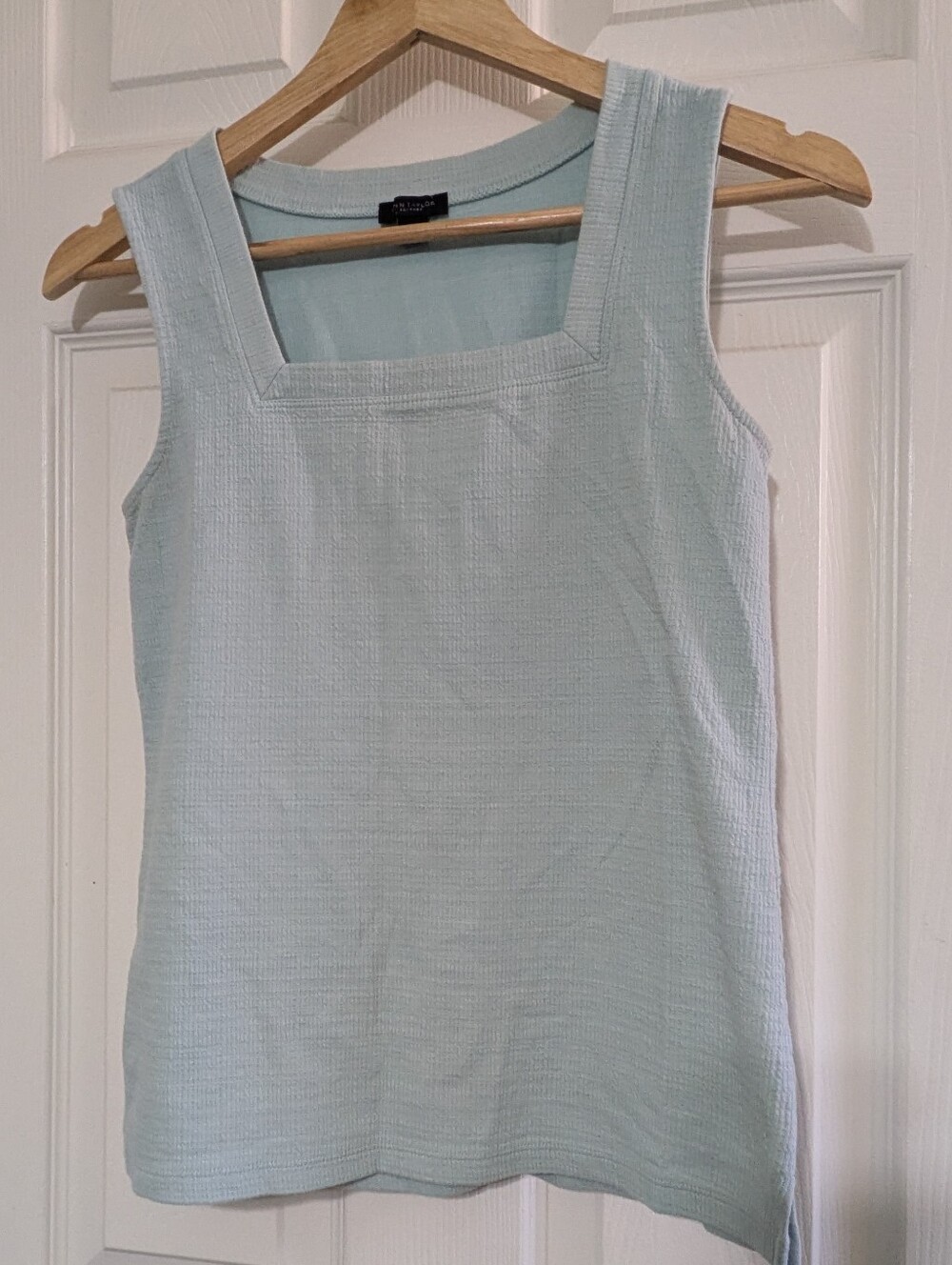 Ann Taylor Light Blue Square Neck Tank